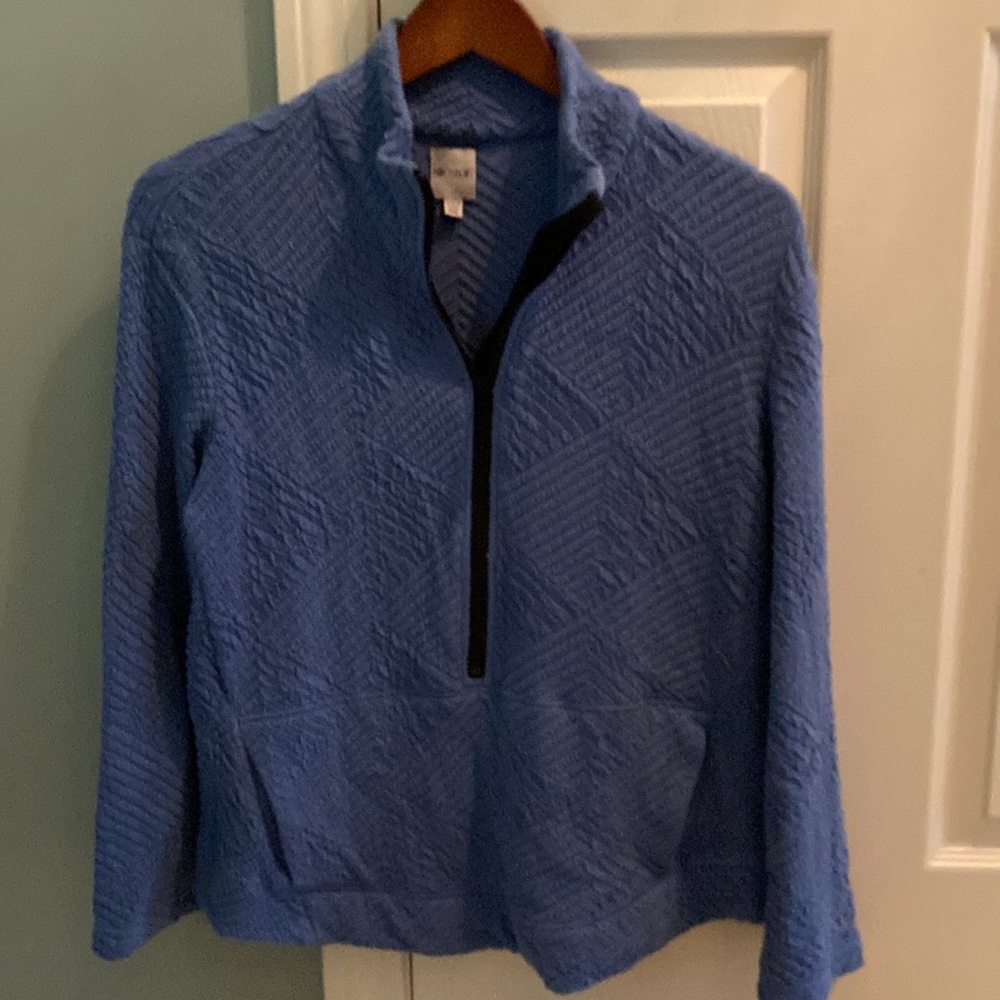 NIC+ZOE PM Quarter zip pullover with pockets